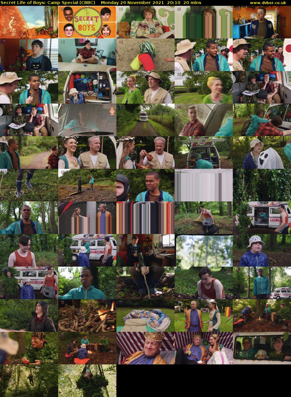 Secret Life of Boys: Camp Special (CBBC) Monday 29 November 2021 20:10 - 20:30