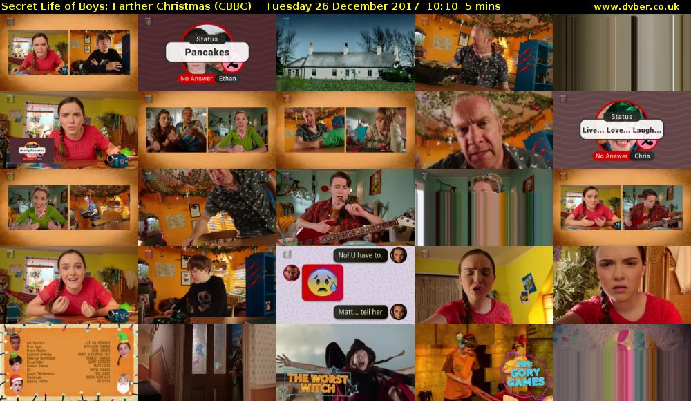 Secret Life of Boys: Farther Christmas (CBBC) Tuesday 26 December 2017 10:10 - 10:15