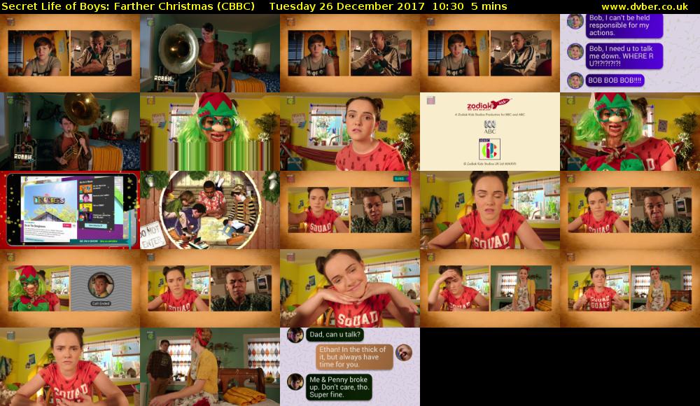 Secret Life of Boys: Farther Christmas (CBBC) Tuesday 26 December 2017 10:30 - 10:35