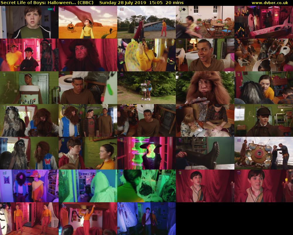 Secret Life of Boys: Halloween... (CBBC) Sunday 28 July 2019 15:05 - 15:25