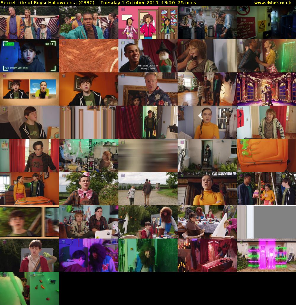 Secret Life of Boys: Halloween... (CBBC) Tuesday 1 October 2019 13:20 - 13:45
