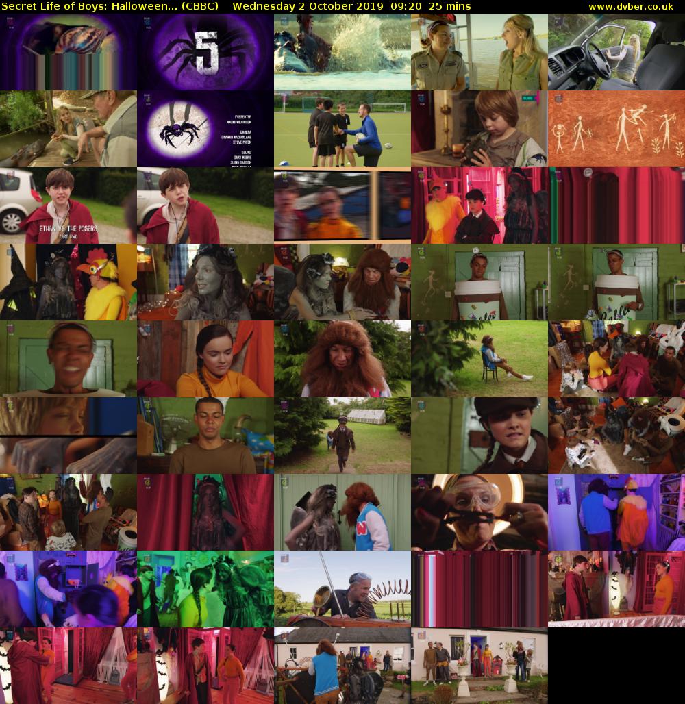 Secret Life of Boys: Halloween... (CBBC) Wednesday 2 October 2019 09:20 - 09:45