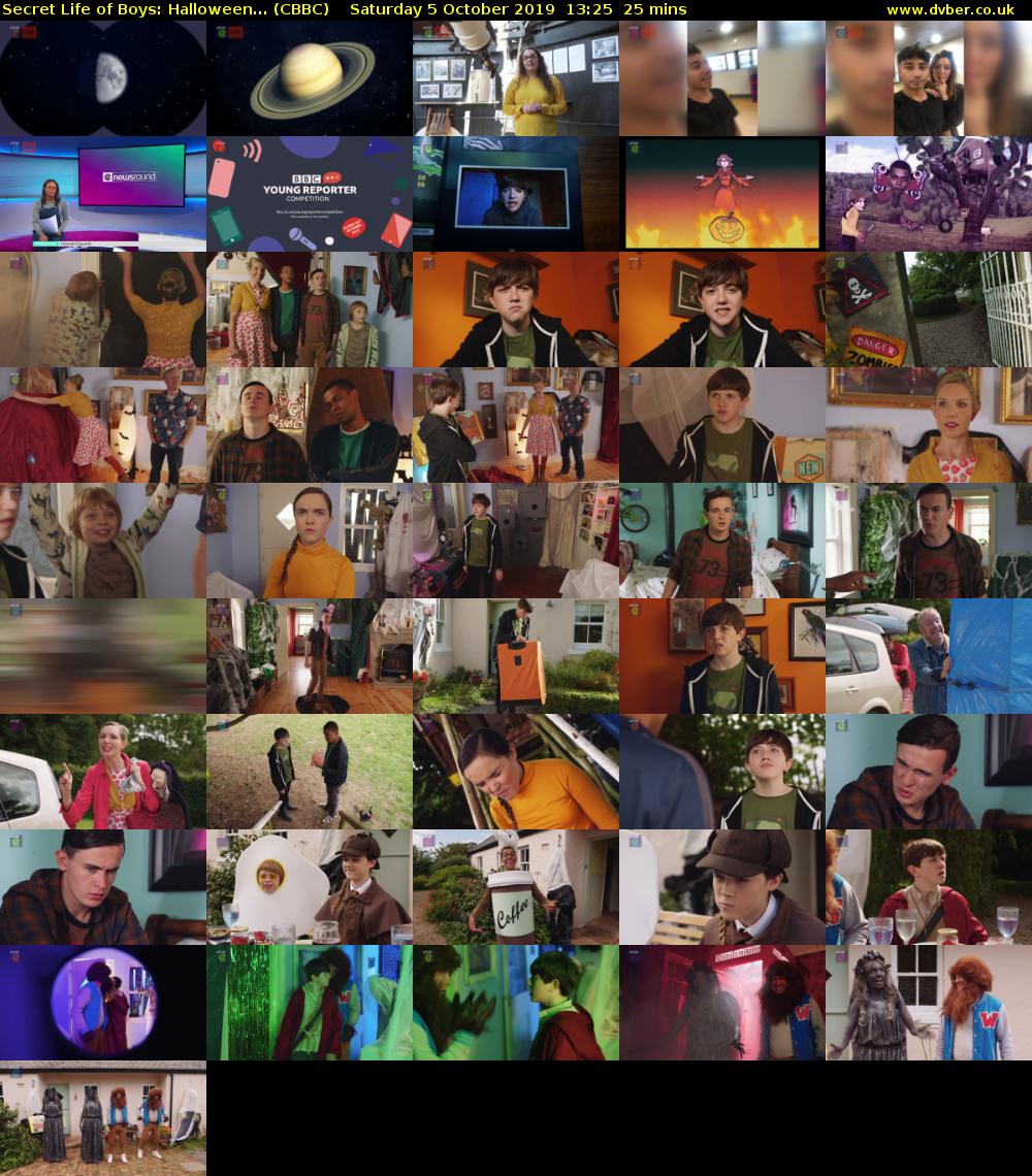 Secret Life of Boys: Halloween... (CBBC) Saturday 5 October 2019 13:25 - 13:50