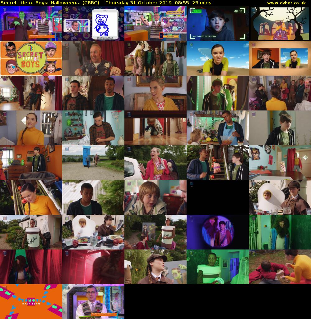 Secret Life of Boys: Halloween... (CBBC) Thursday 31 October 2019 08:55 - 09:20