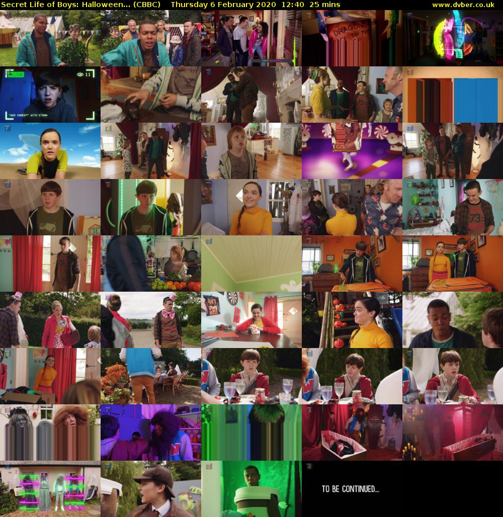 Secret Life of Boys: Halloween... (CBBC) Thursday 6 February 2020 12:40 - 13:05