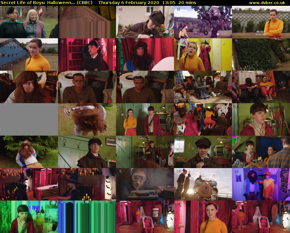 Secret Life of Boys: Halloween... (CBBC) Thursday 6 February 2020 13:05 - 13:25