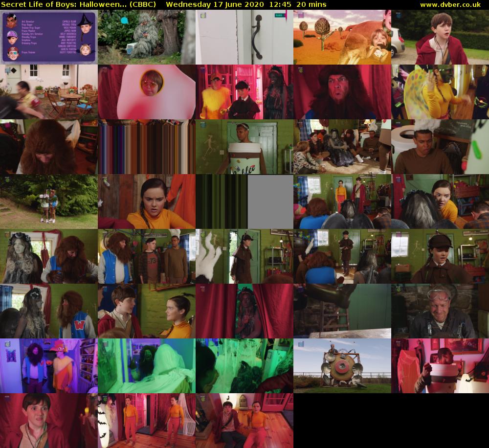 Secret Life of Boys: Halloween... (CBBC) Wednesday 17 June 2020 12:45 - 13:05