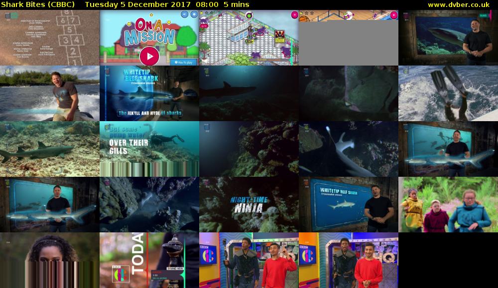 Shark Bites (CBBC) Tuesday 5 December 2017 08:00 - 08:05