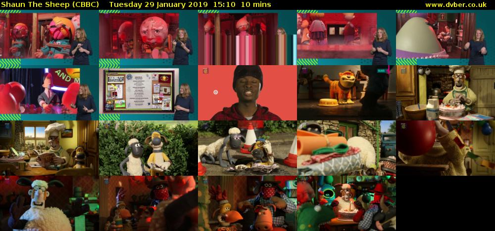 Shaun The Sheep (CBBC) Tuesday 29 January 2019 15:10 - 15:20