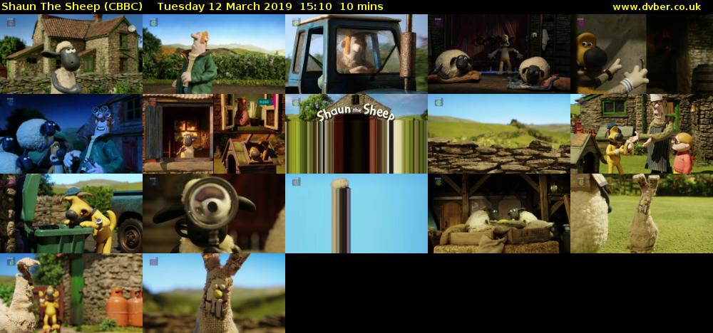 Shaun The Sheep (CBBC) Tuesday 12 March 2019 15:10 - 15:20