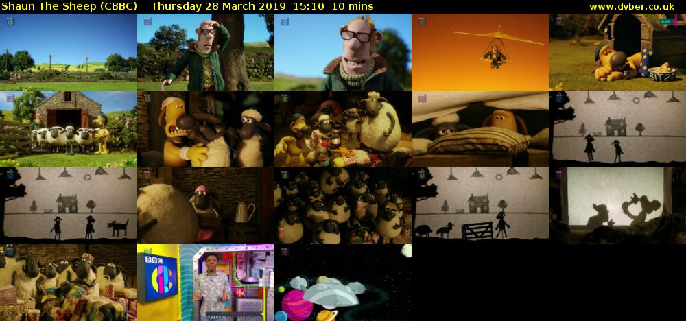 Shaun The Sheep (CBBC) Thursday 28 March 2019 15:10 - 15:20
