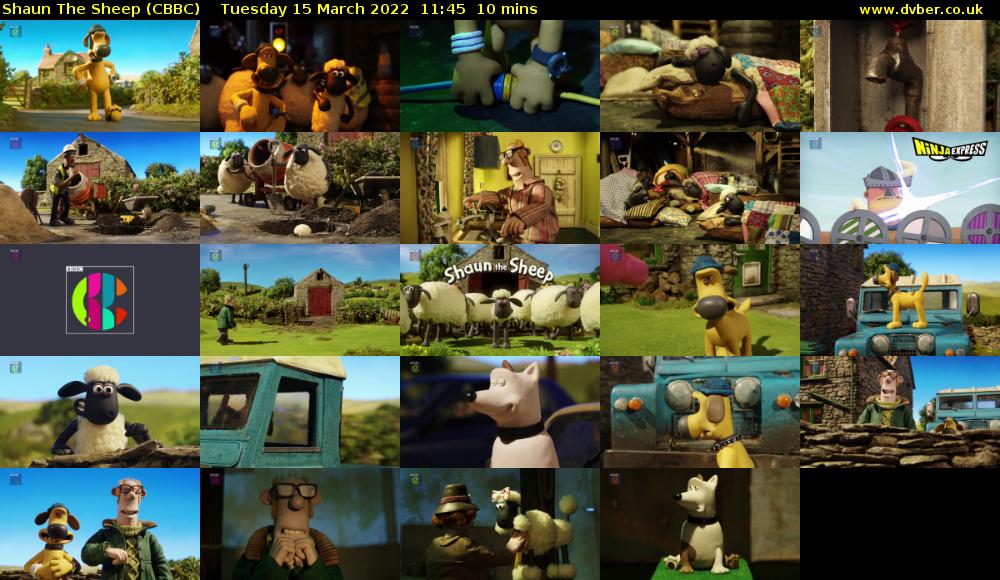 Shaun The Sheep (CBBC) Tuesday 15 March 2022 11:45 - 11:55