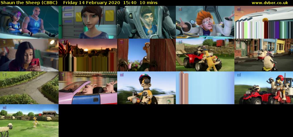 Shaun the Sheep (CBBC) Friday 14 February 2020 15:40 - 15:50