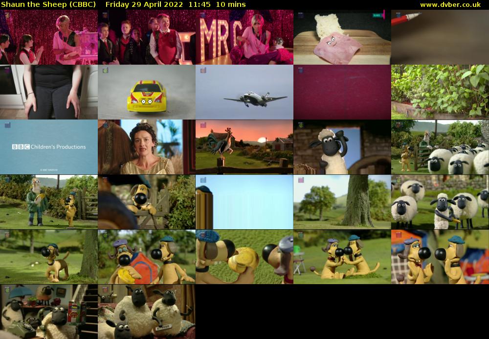 Shaun the Sheep (CBBC) Friday 29 April 2022 11:45 - 11:55