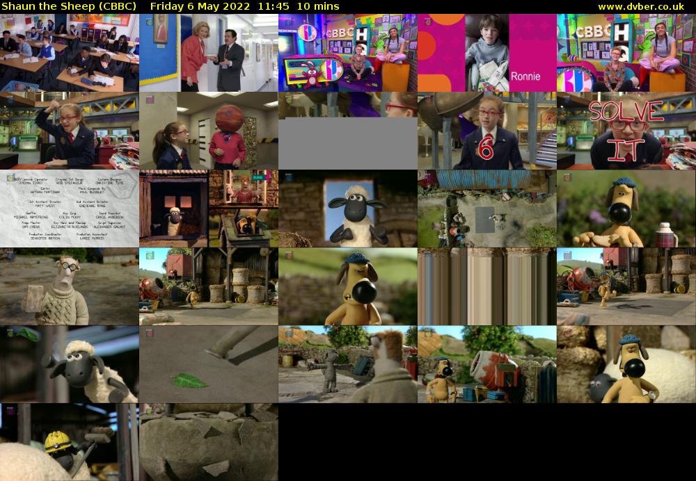 Shaun the Sheep (CBBC) Friday 6 May 2022 11:45 - 11:55