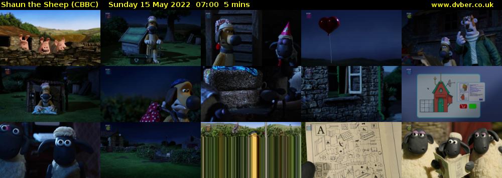 Shaun the Sheep (CBBC) Sunday 15 May 2022 07:00 - 07:05