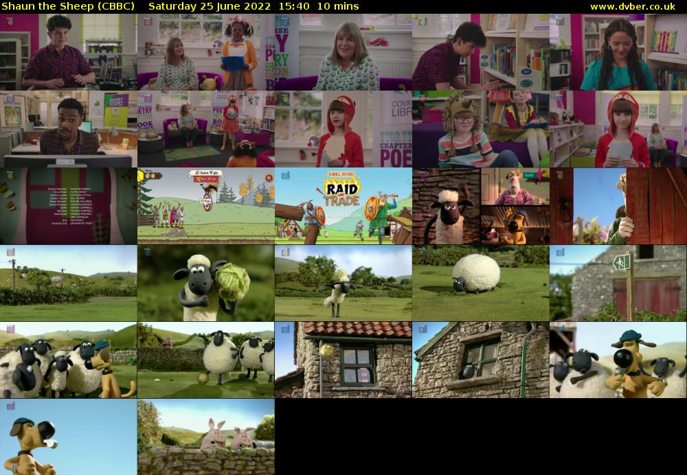 Shaun the Sheep (CBBC) Saturday 25 June 2022 15:40 - 15:50