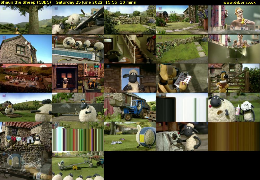 Shaun the Sheep (CBBC) Saturday 25 June 2022 15:55 - 16:05