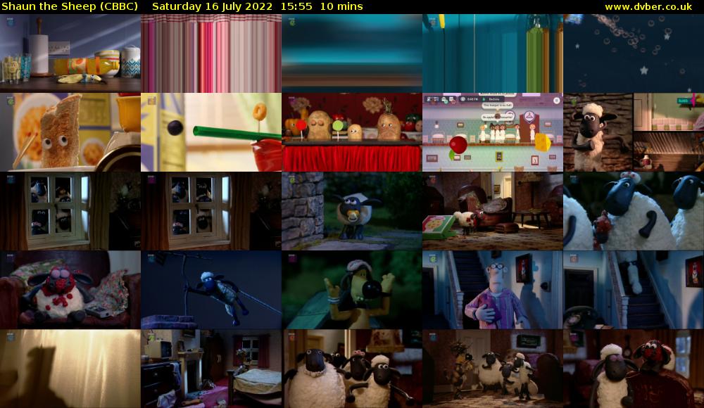 Shaun the Sheep (CBBC) Saturday 16 July 2022 15:55 - 16:05