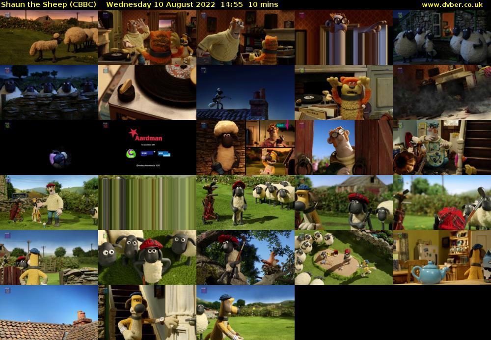 Shaun the Sheep (CBBC) Wednesday 10 August 2022 14:55 - 15:05