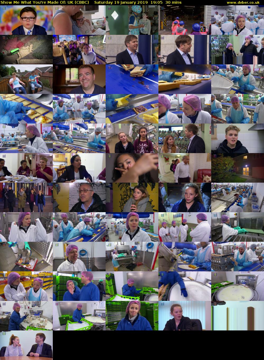 Show Me What You're Made Of: UK (CBBC) Saturday 19 January 2019 19:05 - 19:35