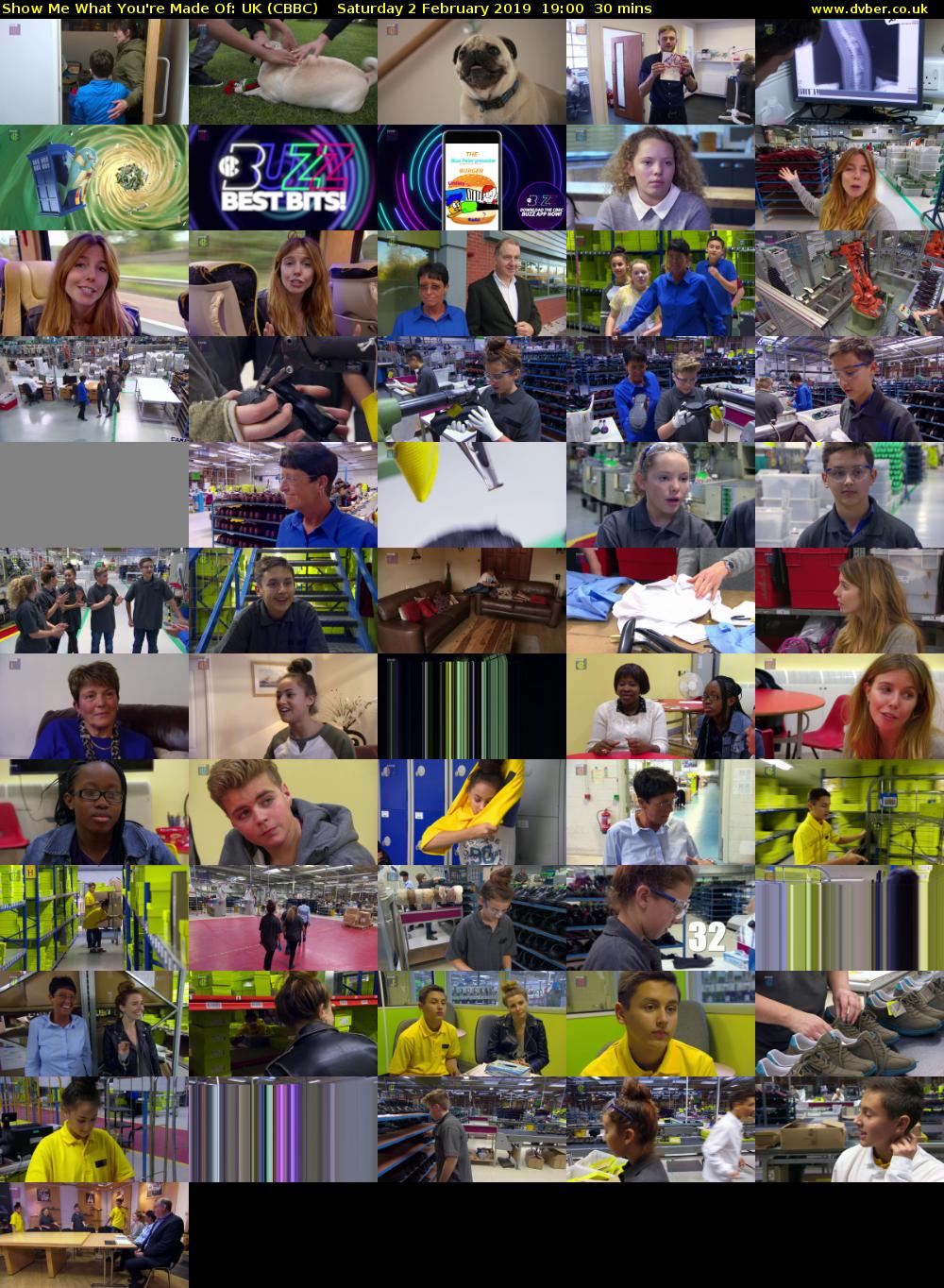 Show Me What You're Made Of: UK (CBBC) Saturday 2 February 2019 19:00 - 19:30