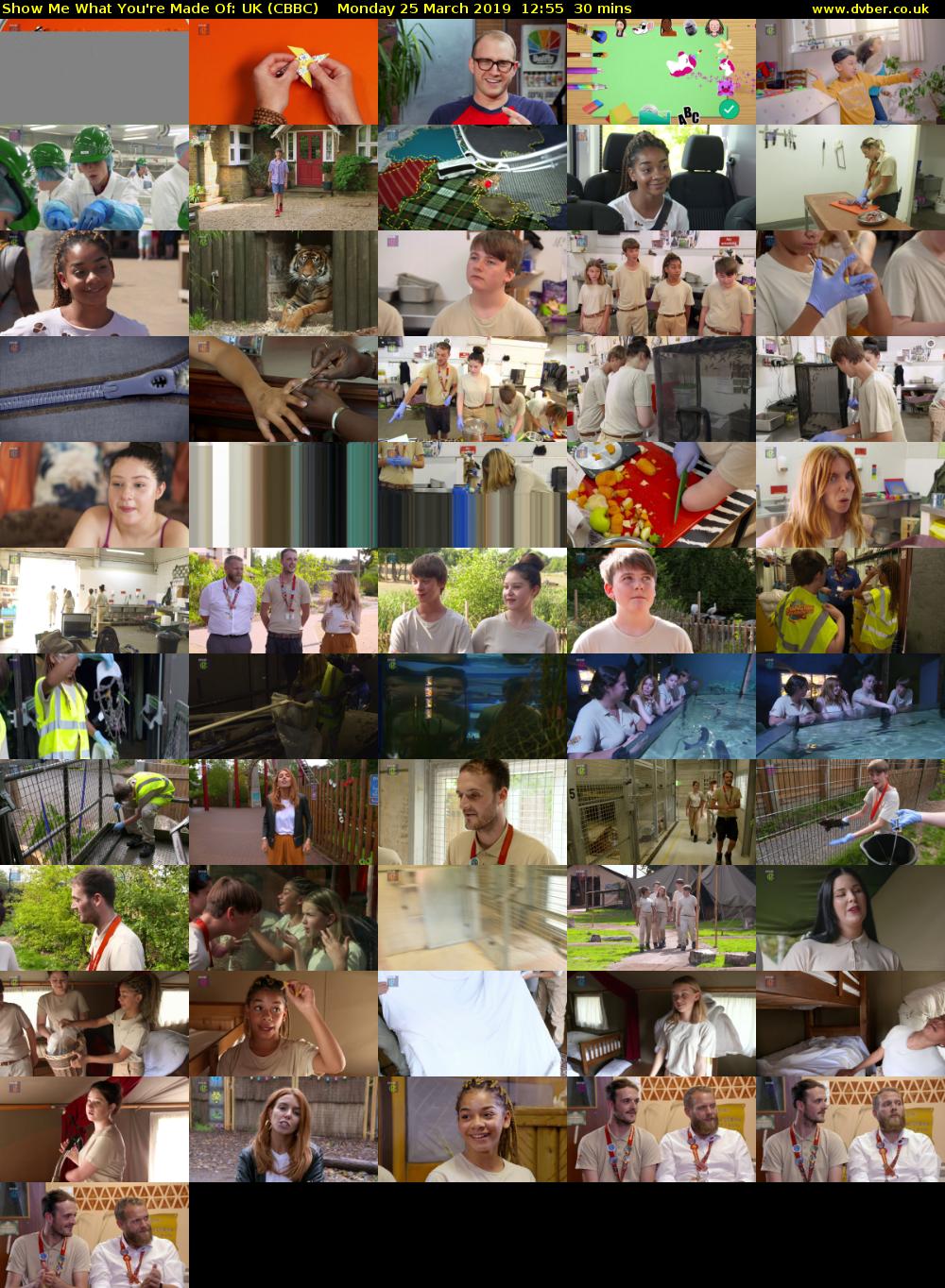 Show Me What You're Made Of: UK (CBBC) Monday 25 March 2019 12:55 - 13:25