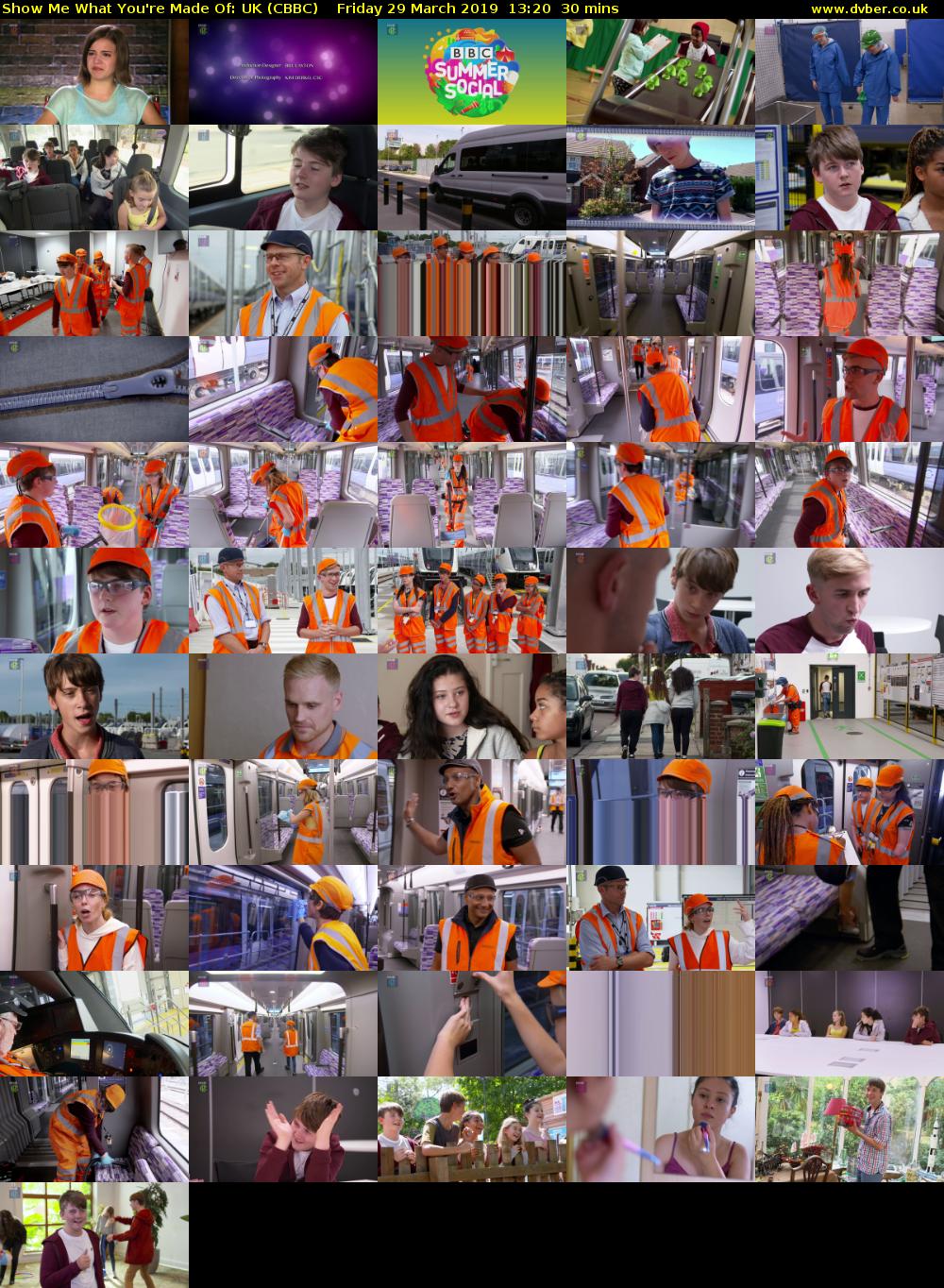 Show Me What You're Made Of: UK (CBBC) Friday 29 March 2019 13:20 - 13:50