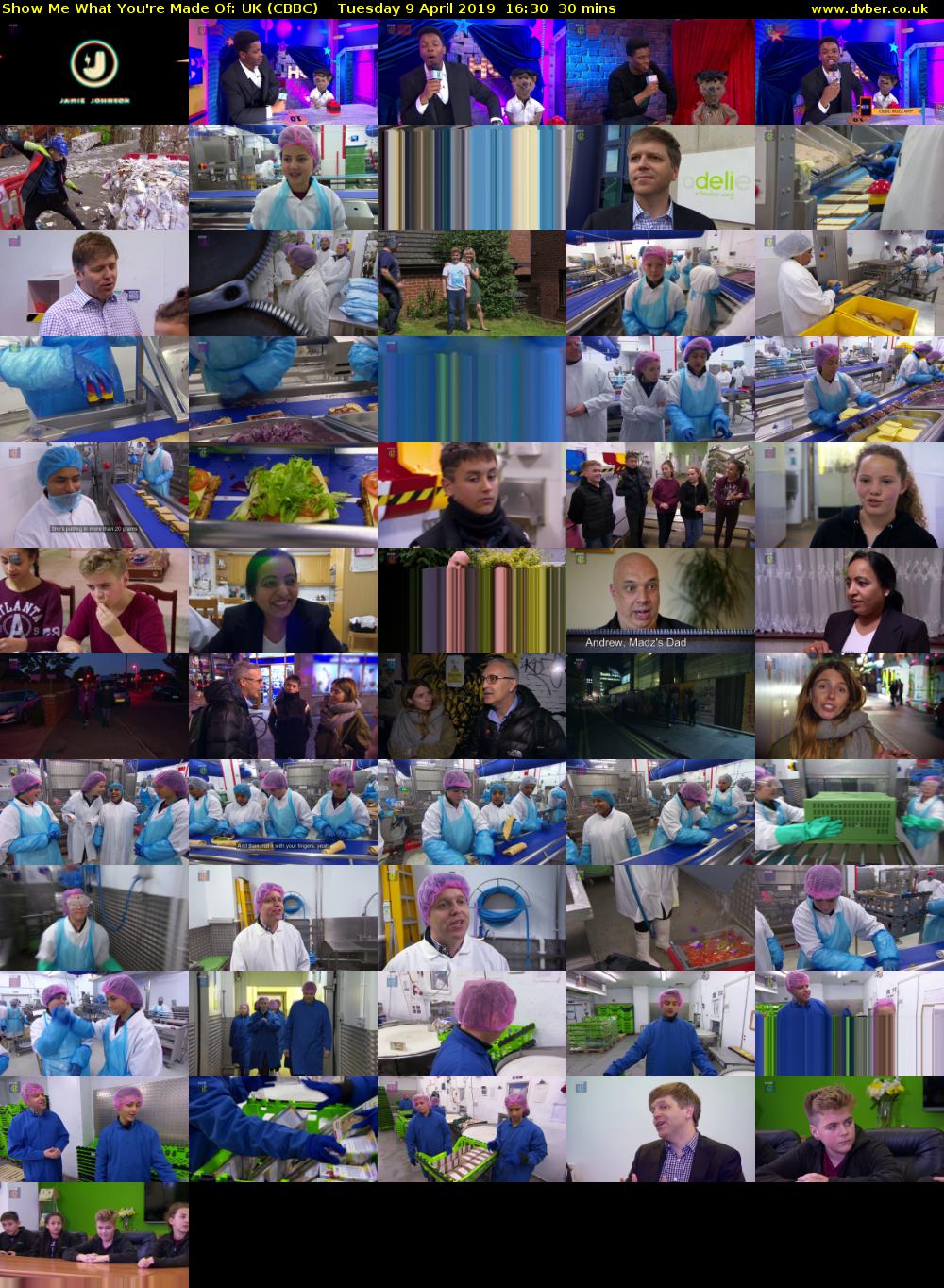 Show Me What You're Made Of: UK (CBBC) Tuesday 9 April 2019 16:30 - 17:00