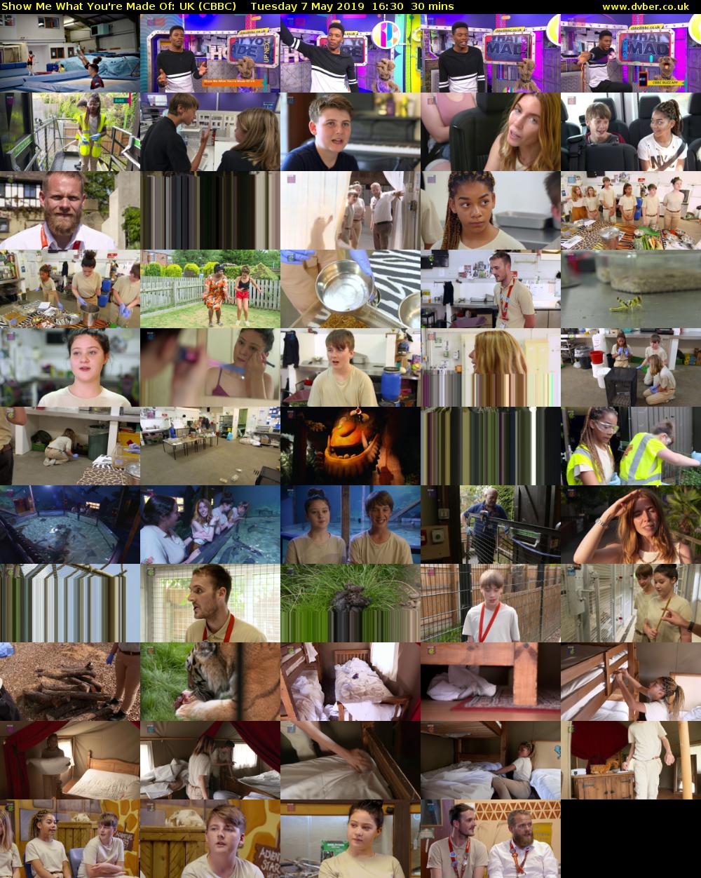 Show Me What You're Made Of: UK (CBBC) Tuesday 7 May 2019 16:30 - 17:00