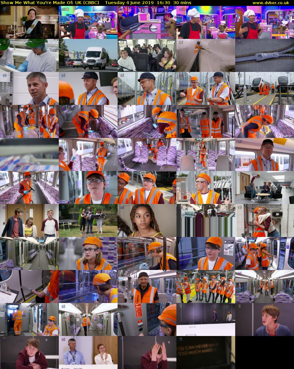 Show Me What You're Made Of: UK (CBBC) Tuesday 4 June 2019 16:30 - 17:00