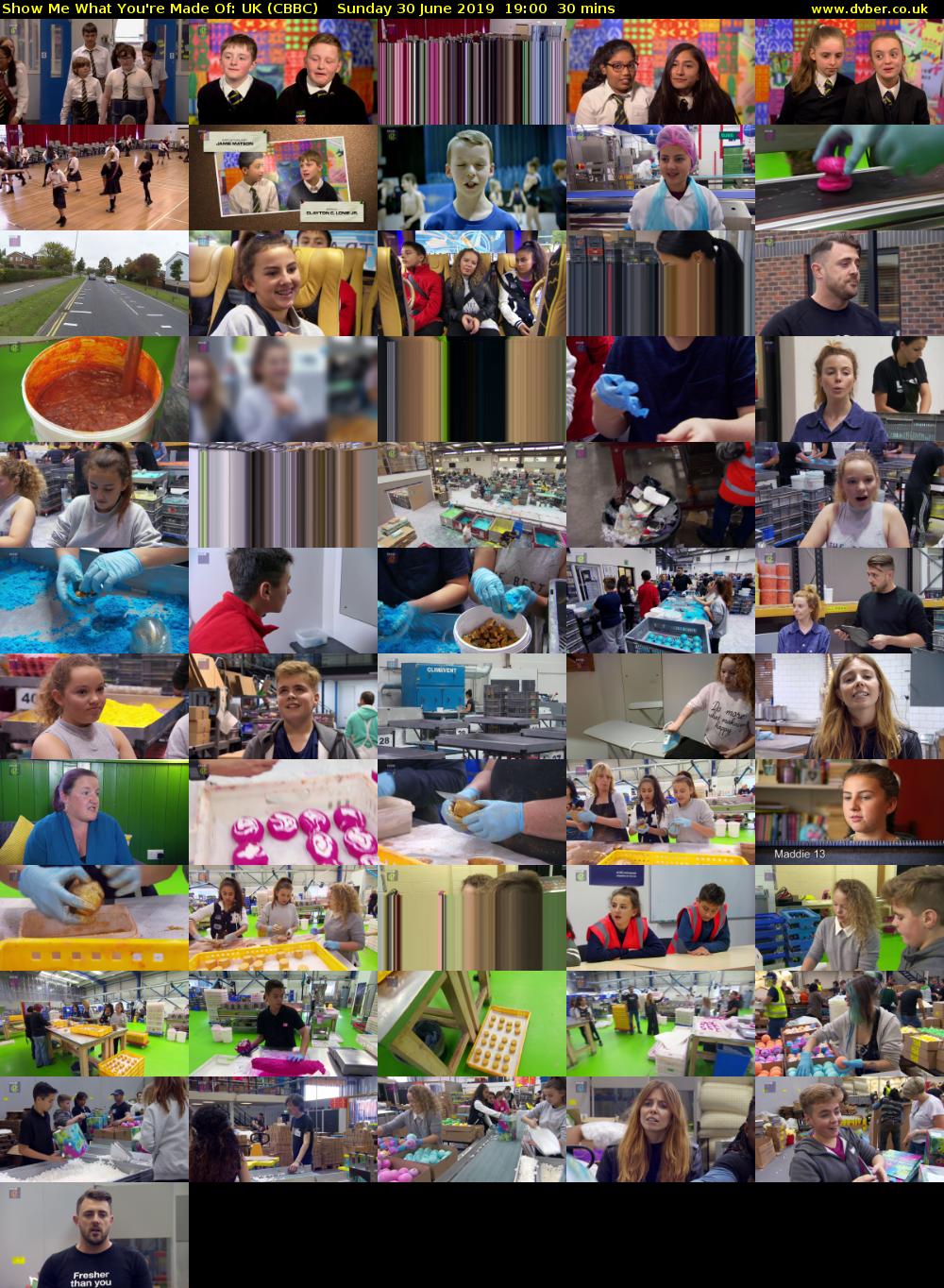 Show Me What You're Made Of: UK (CBBC) Sunday 30 June 2019 19:00 - 19:30