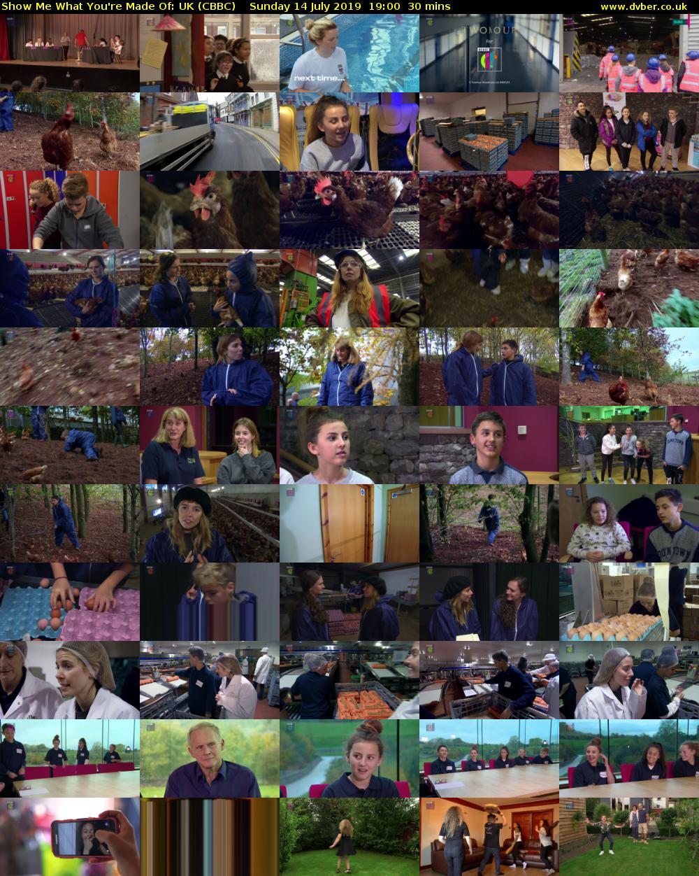 Show Me What You're Made Of: UK (CBBC) Sunday 14 July 2019 19:00 - 19:30