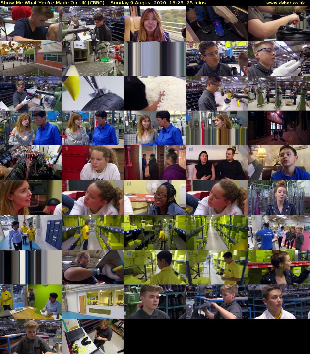 Show Me What You're Made Of: UK (CBBC) Sunday 9 August 2020 13:25 - 13:50