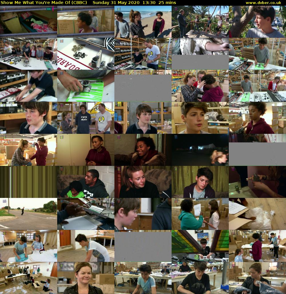 Show Me What You're Made Of (CBBC) Sunday 31 May 2020 13:30 - 13:55