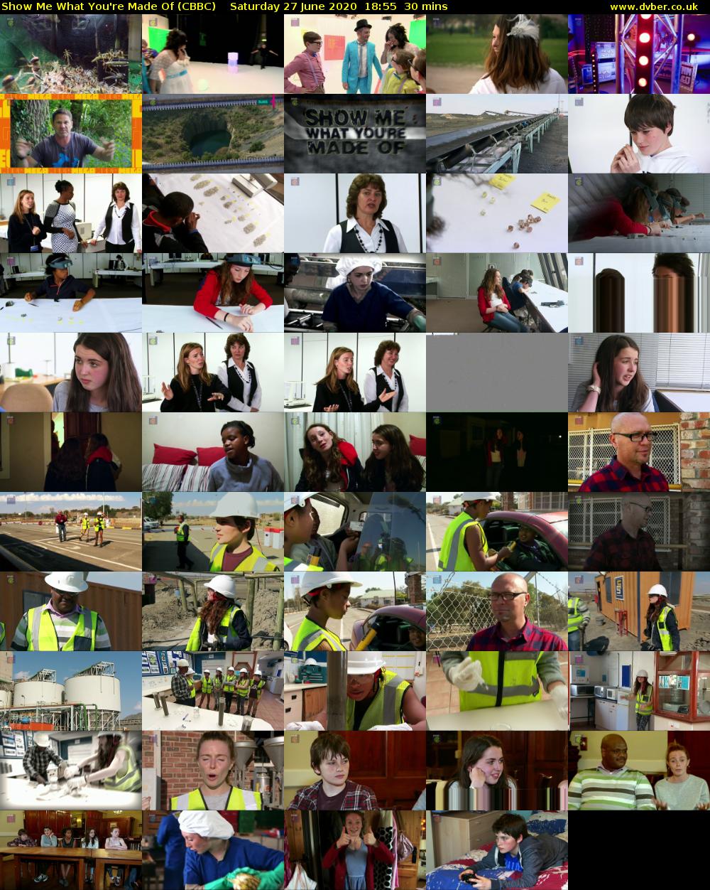 Show Me What You're Made Of (CBBC) Saturday 27 June 2020 18:55 - 19:25