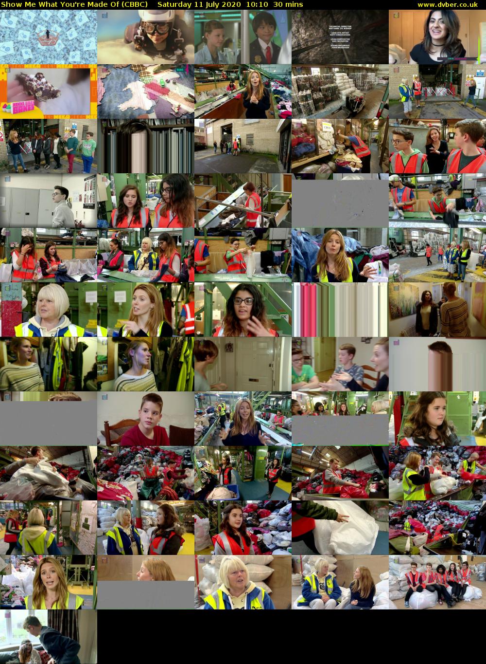 Show Me What You're Made Of (CBBC) Saturday 11 July 2020 10:10 - 10:40