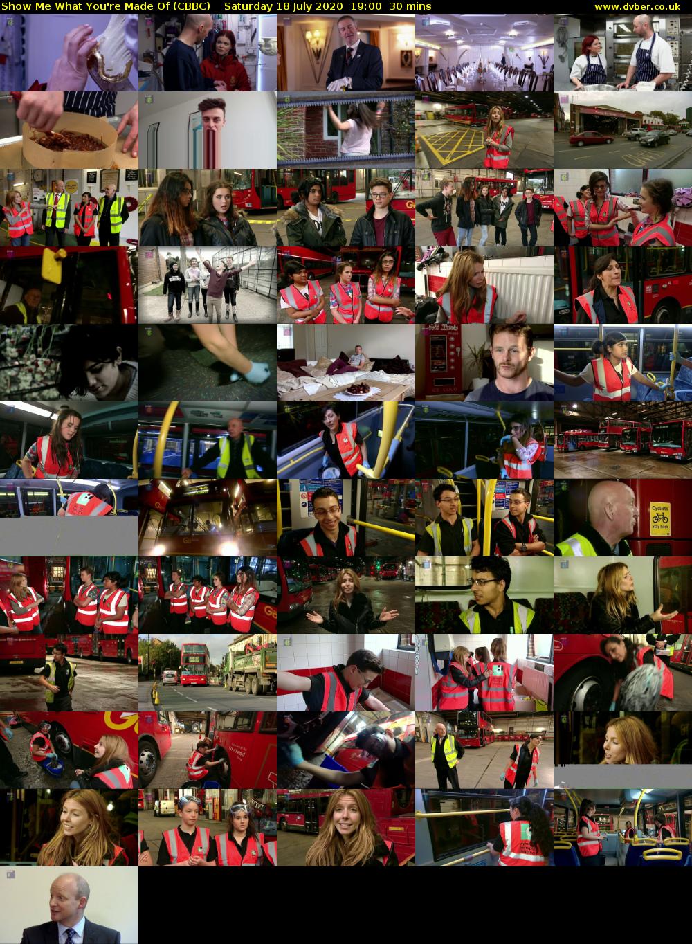 Show Me What You're Made Of (CBBC) Saturday 18 July 2020 19:00 - 19:30