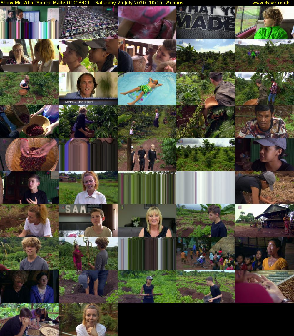 Show Me What You're Made Of (CBBC) Saturday 25 July 2020 10:15 - 10:40