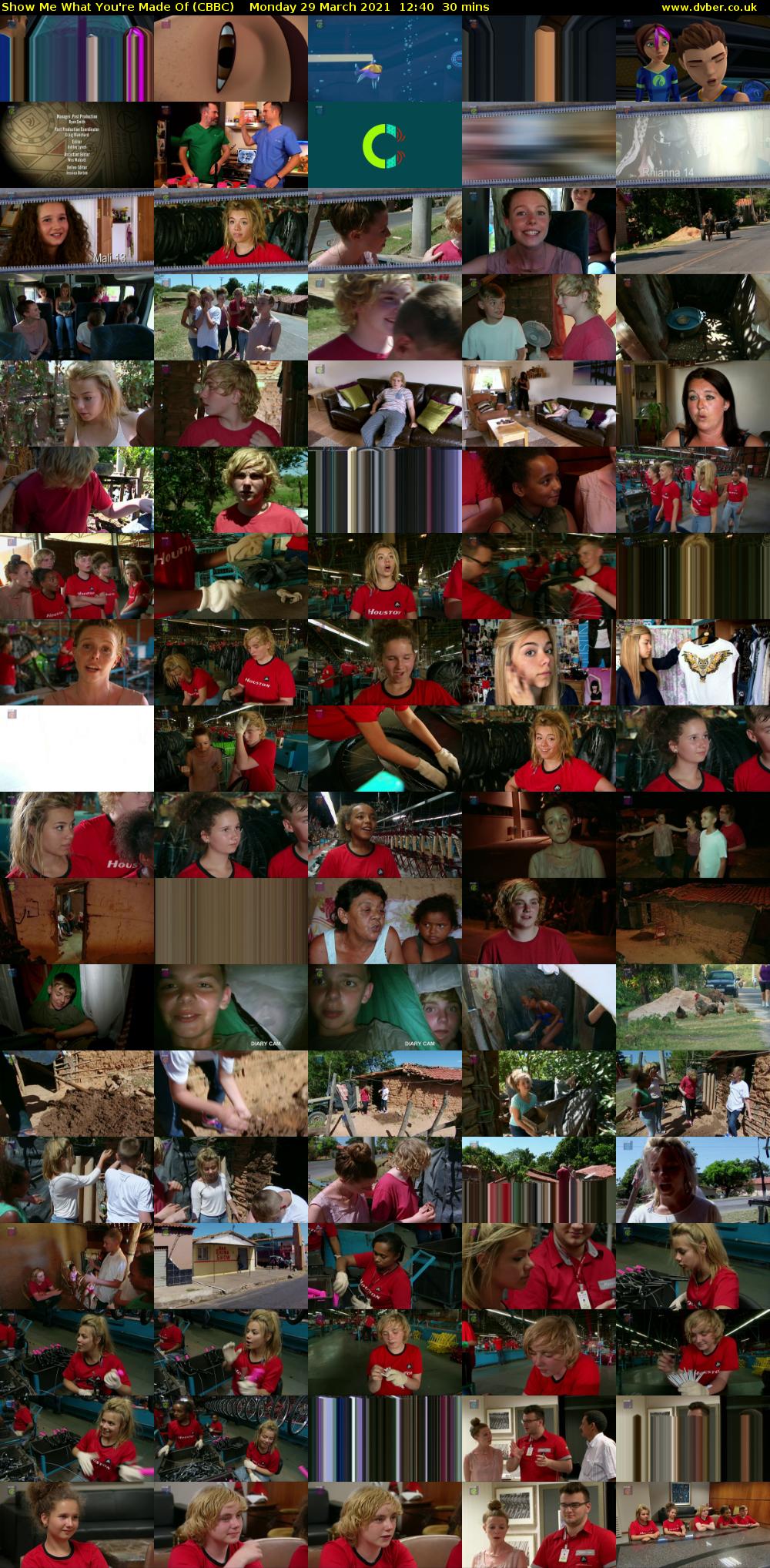 Show Me What You're Made Of (CBBC) Monday 29 March 2021 12:40 - 13:10
