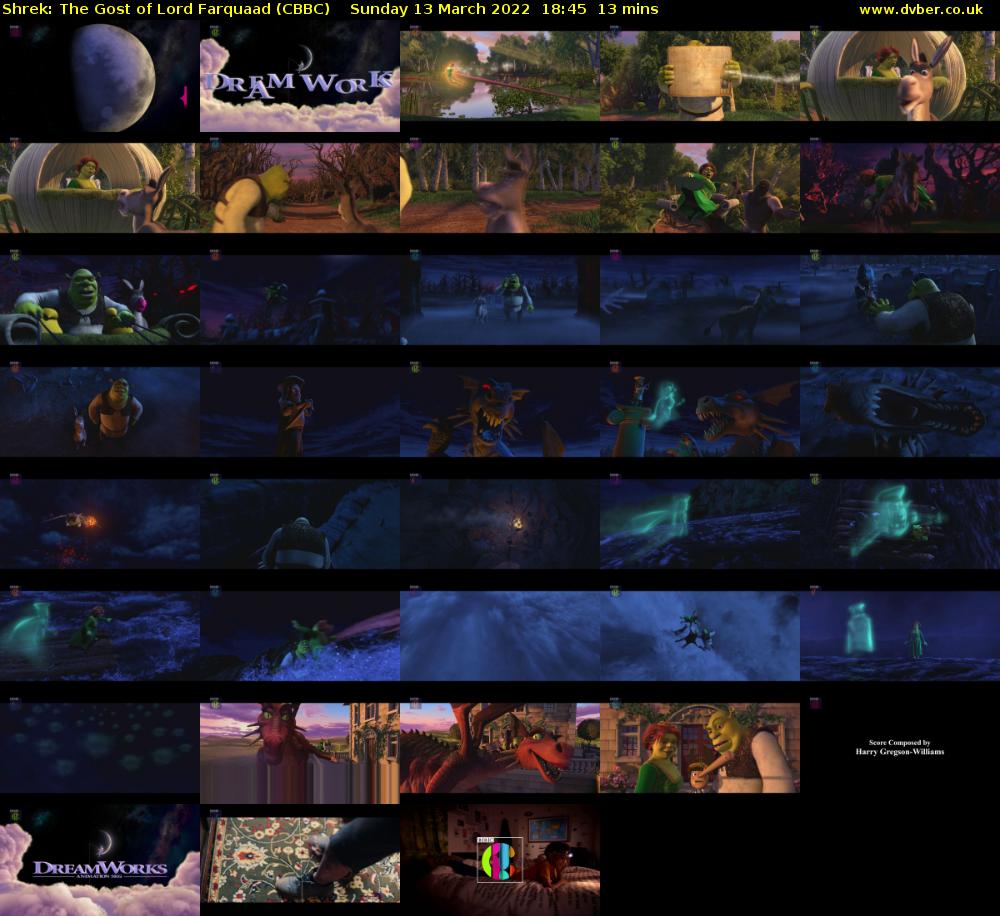Shrek: The Gost of Lord Farquaad (CBBC) Sunday 13 March 2022 18:45 - 18:58