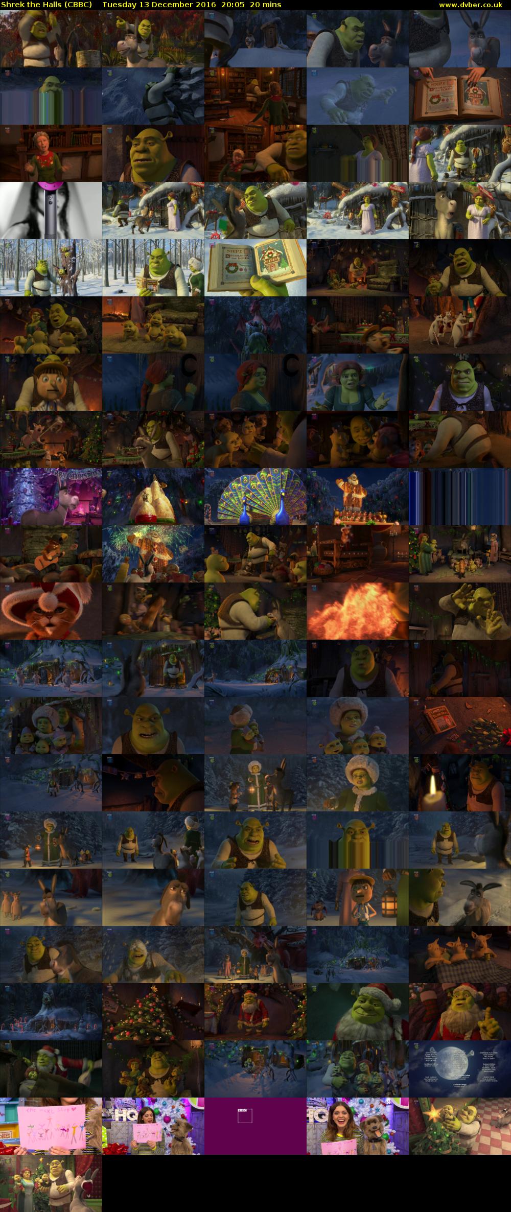 Shrek the Halls (CBBC) Tuesday 13 December 2016 20:05 - 20:25