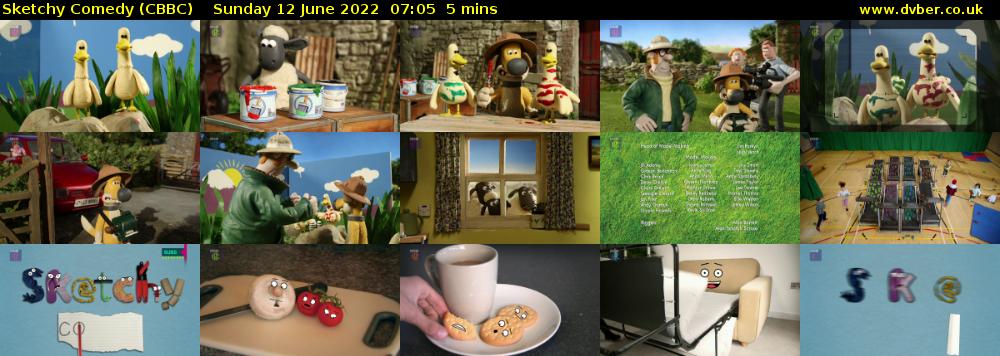 Sketchy Comedy (CBBC) Sunday 12 June 2022 07:05 - 07:10