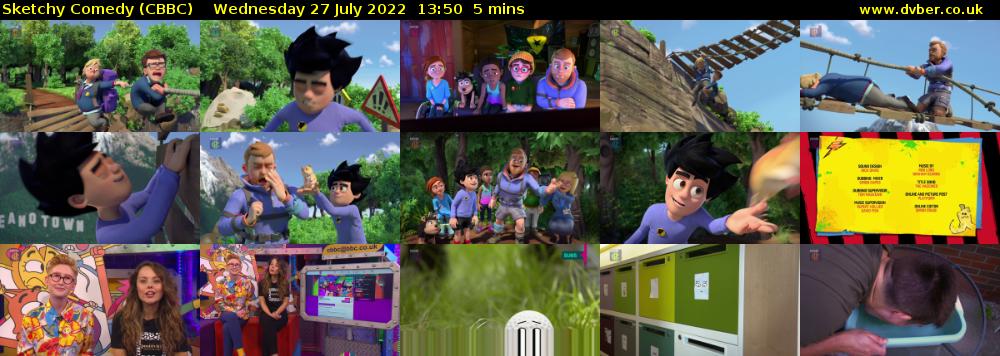 Sketchy Comedy (CBBC) Wednesday 27 July 2022 13:50 - 13:55
