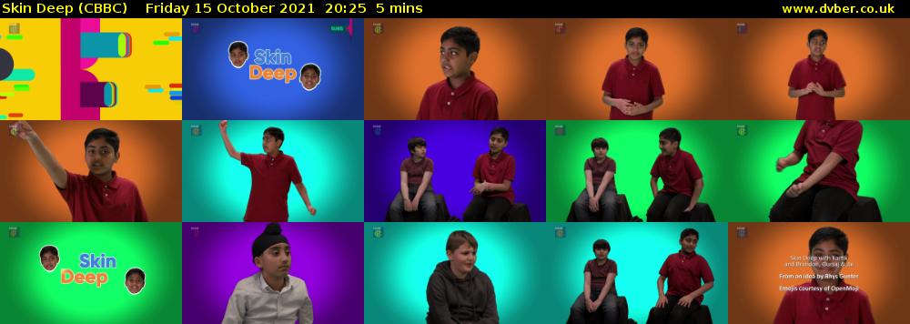 Skin Deep (CBBC) Friday 15 October 2021 20:25 - 20:30