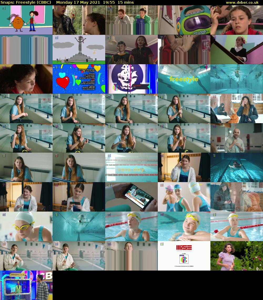 Snaps: Freestyle (CBBC) Monday 17 May 2021 19:55 - 20:10