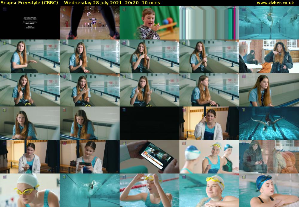 Snaps: Freestyle (CBBC) Wednesday 28 July 2021 20:20 - 20:30