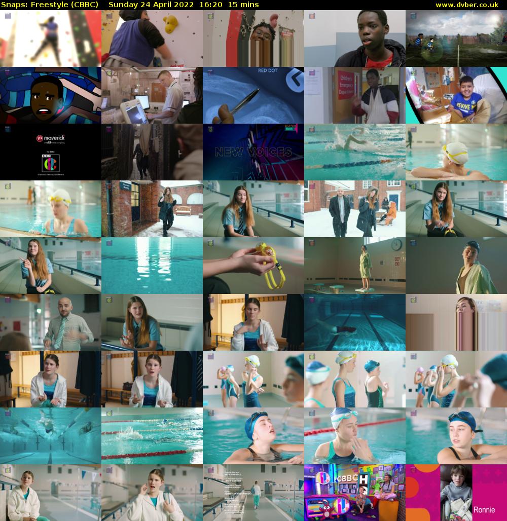 Snaps: Freestyle (CBBC) Sunday 24 April 2022 16:20 - 16:35