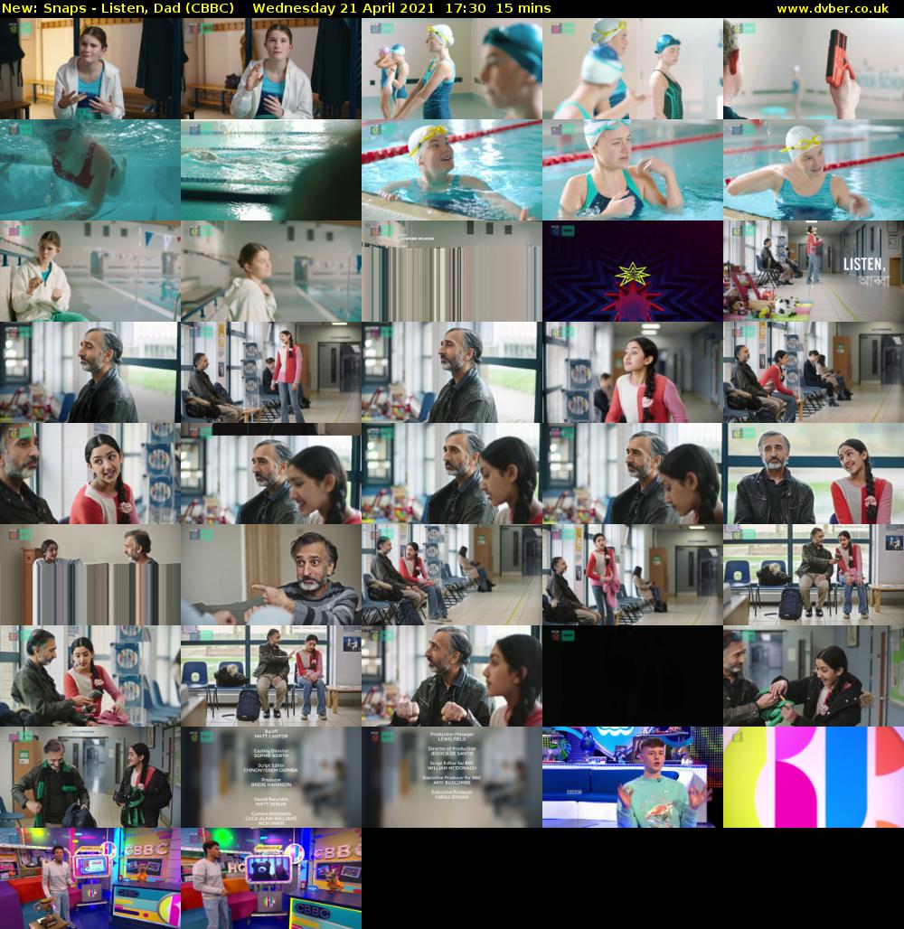 Snaps - Listen, Dad (CBBC) Wednesday 21 April 2021 17:30 - 17:45
