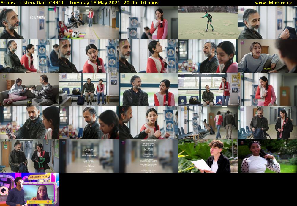 Snaps - Listen, Dad (CBBC) Tuesday 18 May 2021 20:05 - 20:15